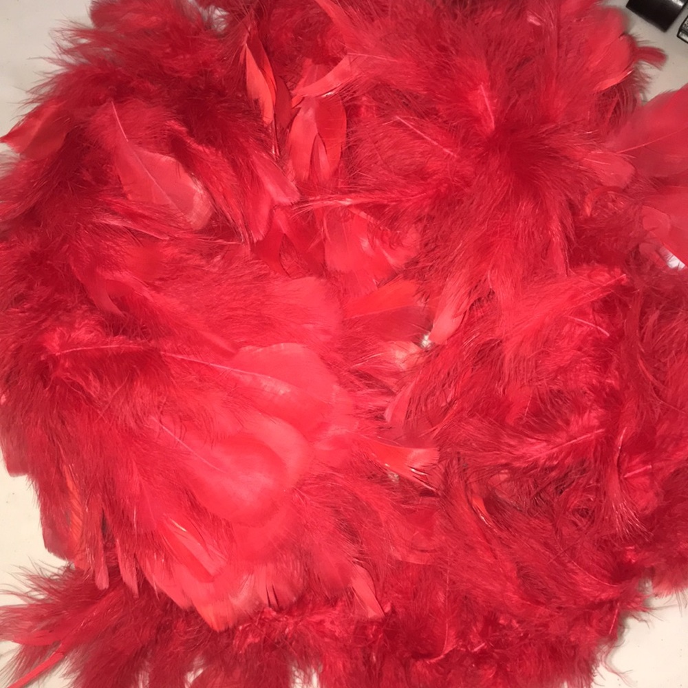 Feather boa deep red